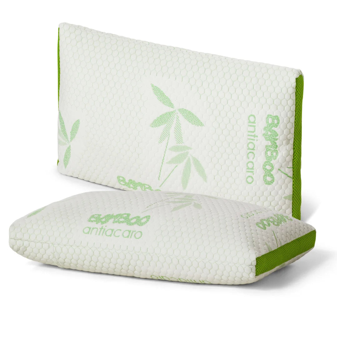 Coppia Cuscini Letto Morbido Bambù Bio